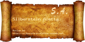 Silberstein Aletta névjegykártya
